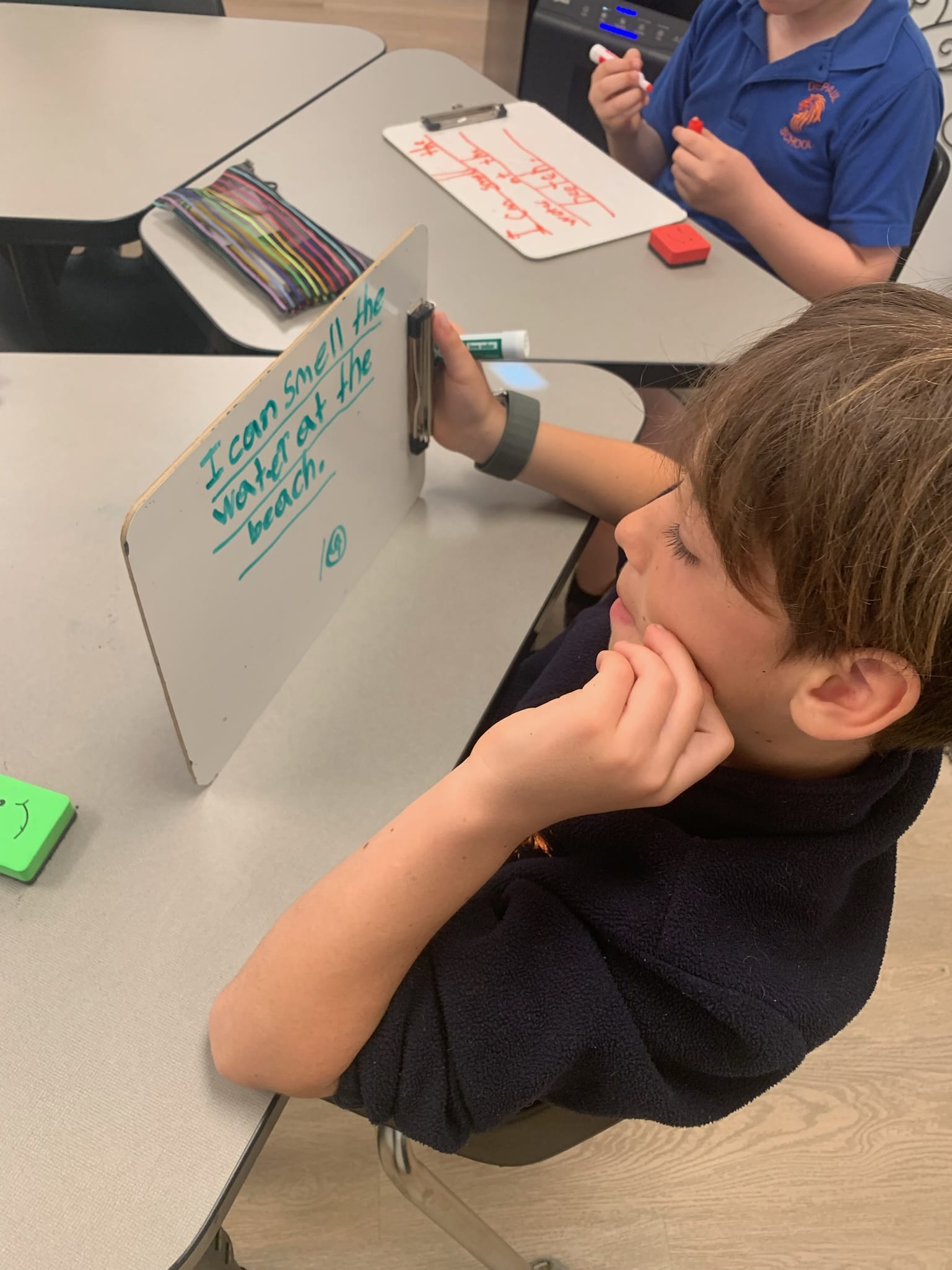 dyslexia-focused academic programs Jacksonville FL - A classroom scene showing students engaged in learning activities, highl