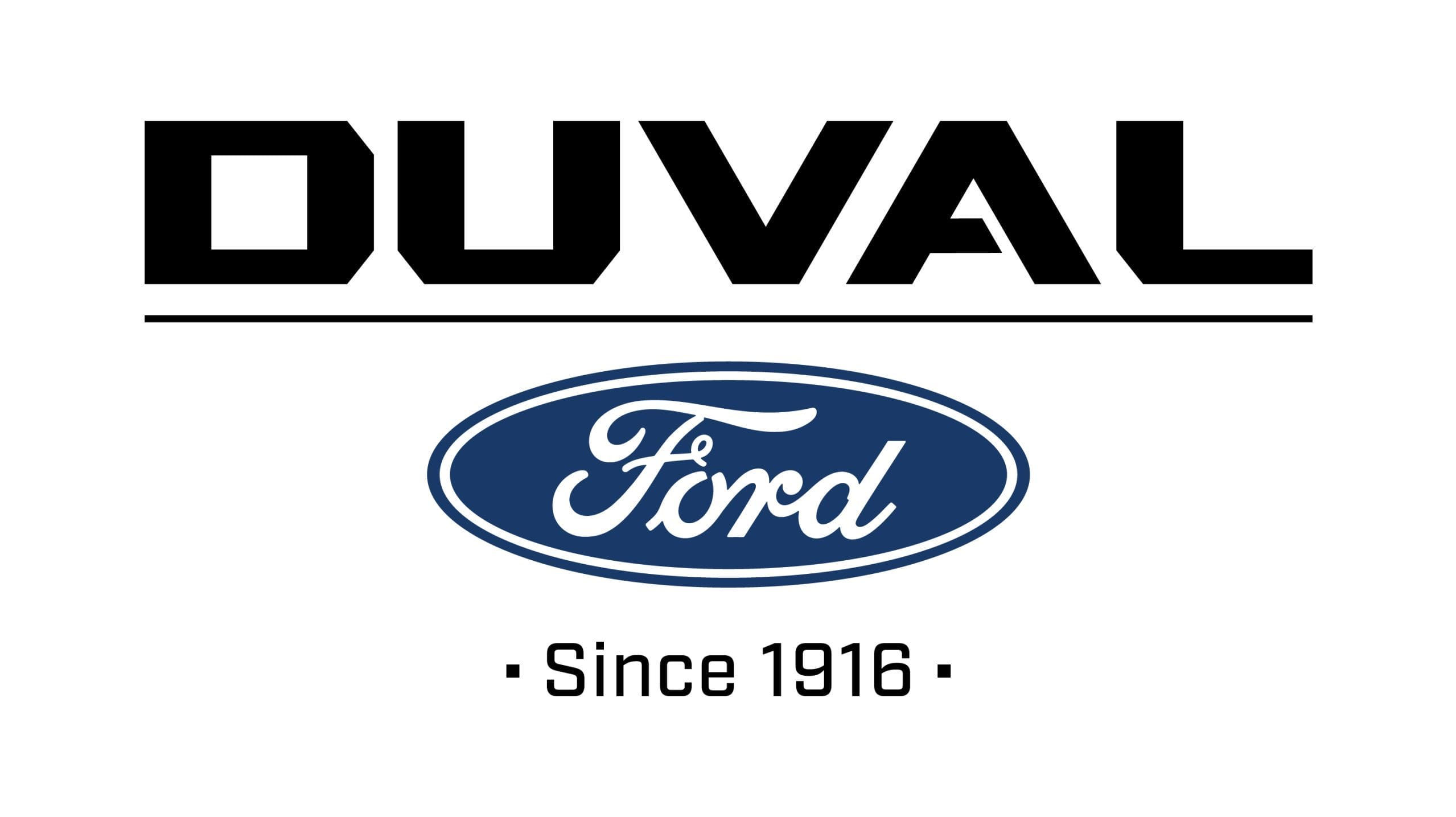 Duval Ford logo in stacked format, featuring the text 'Since 1916' in a modern design.